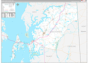 Queen Anne's Wall Map Premium Style
